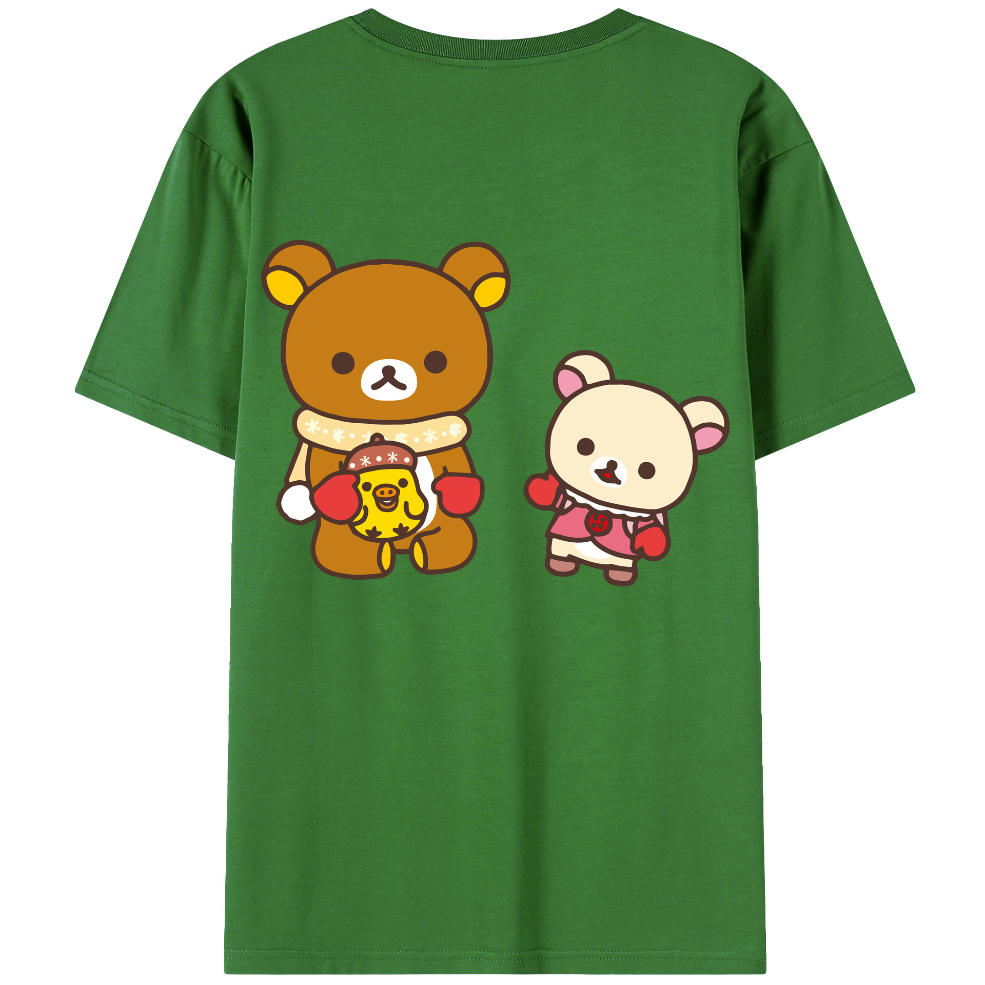 （画像用） リラックマ リラックマ キイロイトリ Rilakkuma Korilakkuma Kiiroitori レディース半袖Tシャツ(バックプリント)